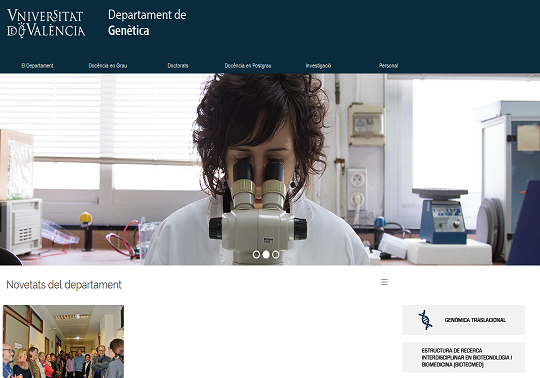 New department website